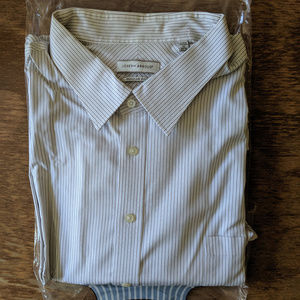 Joseph Abboud Neck 22 34/35 Mens Strip Dress Shirt